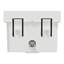 Prise standard US 15A 2P+T Unica NU302818 Blanc 2 modules mécanisme seul