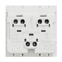 Prise standard US 15A 2P+T Unica NU302818 Blanc 2 modules mécanisme seul