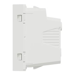 Prise standard US 15A 2P+T Unica NU302818 Blanc 2 modules mécanisme seul