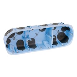 Lot de 5 boîtes d’appareillage étanches à l’air 3 postes Prof 50 mm