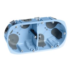 Lot de 5 boîtes d’appareillage étanches à l’air 2 postes Prof 50 mm