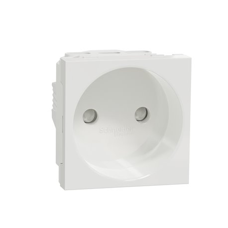 Prise 2P bornier à vis Unica NU303318 Blanc 2 modules mécanisme seul Prise 2P bornier à vis Unica NU303318 Blanc 2 modules mécanisme seul