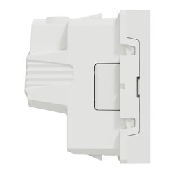 Prise 2P bornier à vis Unica NU303318 Blanc 2 modules mécanisme seul