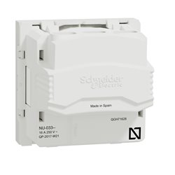 Prise 2P bornier à vis Unica NU303318 Blanc 2 modules mécanisme seul
