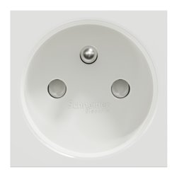 Prise 2P+T FR 90° vis Unica NU303918 Blanc mécanisme seul