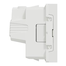 Prise 2P+T FR 90° vis Unica NU303918 Blanc mécanisme seul
