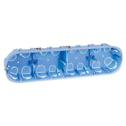 Lot de 5 boîtes d'appareillage choisons sèches Entraxe 71 mm 4 postes Prof 40 mm