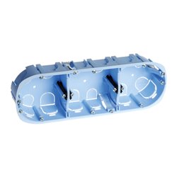 Lot de 5 boîtes d'appareillage choisons sèches Entraxe 71 mm 3 postes Prof 50 mm