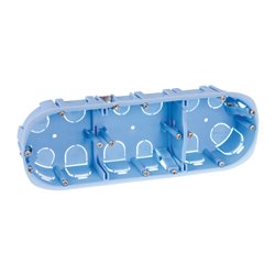 Lot de 5 boîtes d'appareillage choisons sèches Entraxe 71 mm 3 postes Prof 40 mm
