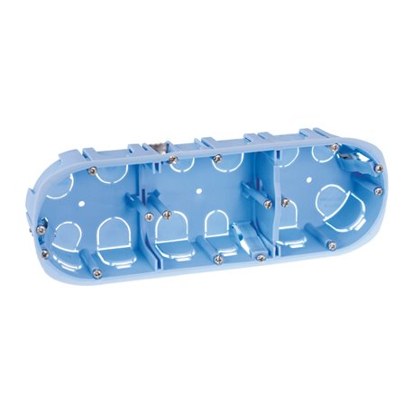 Lot de 5 boîtes d'appareillage choisons sèches Entraxe 71 mm 3 postes Prof 40 mm Lot de 5 boîtes d'appareillage choisons sèches Entraxe 71 mm 3 postes Prof 40 mm
