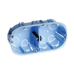 Lot de 5 boîtes d'appareillage choisons sèches Entraxe 71 mm 2 postes Prof 50 mm