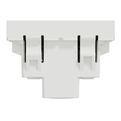 Lot de 10 prises standard britannique 15A 2P+T Unica NU304518 Blanc 2 modules mécanisme seul
