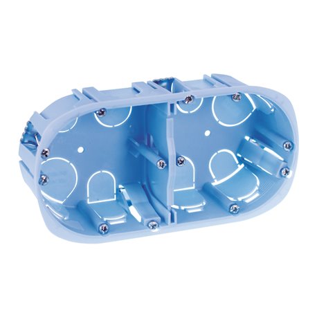 Lot de 5 boîtes d'appareillage choisons sèches Entraxe 71 mm 2 postes Prof 40 mm Lot de 5 boîtes d'appareillage choisons sèches Entraxe 71 mm 2 postes Prof 40 mm