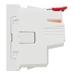 Prise 2P+T DE connexion rapide Unica NU305718 Blanc mécanisme seul
