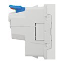 Prise 2P+T FR 90° raccord rapide traversant Unica NU305918 Blanc mécanisme seul