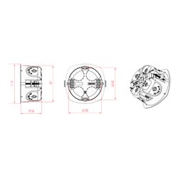 Pack de 100 Boîtes d’appareillage étanche à l’air 1 poste Prof 40 mm