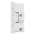 Prise double standard US 15A 2P+T Unica NU306018 Blanc 3 modules mécanisme seul
