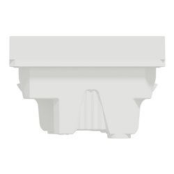 Prise double standard US 15A 2P+T Unica NU306018 Blanc 3 modules mécanisme seul