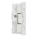 Prise double standard US 15A 2P+T Unica NU306018 Blanc 3 modules mécanisme seul