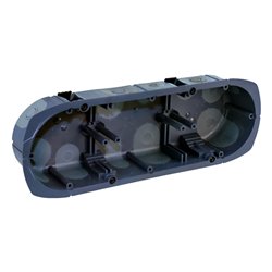 Lot de 5 boîtes d'appareillage multi-matériaux Étanches à l'air 3 postes prof 50 mm