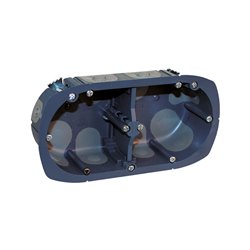 Lot de 5 boîtes d'appareillage multi-matériaux Étanches à l'air 2 postes prof 40 mm