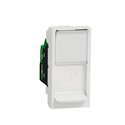 Prise RJ45 simple cat 6 STP Unica NU341618 Blanc 1 module mécanisme seul