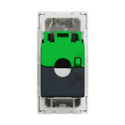 Prise RJ45 simple cat 6 STP Unica NU341618 Blanc 1 module mécanisme seul