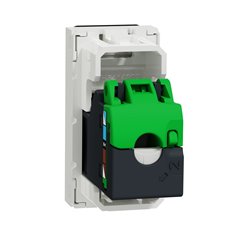 Prise RJ45 simple cat 6 STP Unica NU341618 Blanc 1 module mécanisme seul