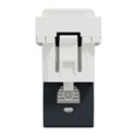 Prise RJ45 simple cat 6 STP Unica NU341618 Blanc 1 module mécanisme seul