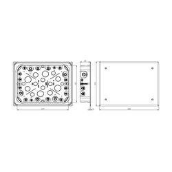 Boîte de dérivation encastrée Pour cloisons sèches boîte étanche à l'air 250x190x50 mm
