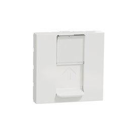 Prise RJ45 simple cat 6 FTP Unica NU341918 Blanc 2 modules mécanisme seul