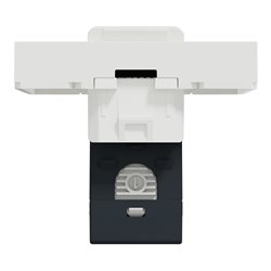 Prise RJ45 simple cat 6 FTP Unica NU341918 Blanc 2 modules mécanisme seul