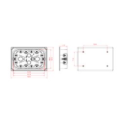 Boîte de dérivation encastrée Pour cloisons sèches boîte étanche à l'air 170x110x40 mm
