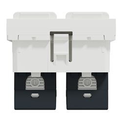 Prise RJ45 double cat 6 STP Unica NU342618 Blanc 2 modules mécanisme seul