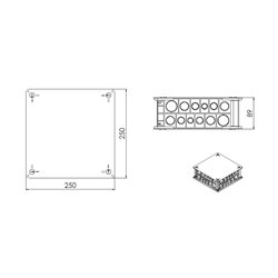 Boîte de comble Standard 200x200x96 mm
