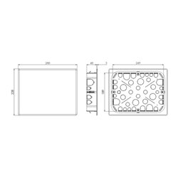 Boîte de dérivation encastrée Pour cloisons sèches boîte standard 250x190x50 mm