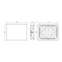 Boîte de dérivation encastrée Pour cloisons sèches boîte standard 250x190x50 mm