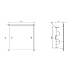 Lot de 5 boîtes de dérivation encastrées Pour cloisons sèches 100x100x40 mm