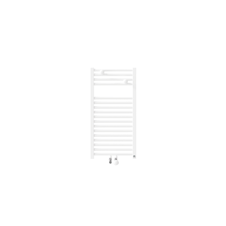 Sèche serviette eau chaude Riva 4 Étroit, 314 Watts Blanc Brillant Raccordement centré