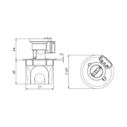 Lot de 5 Boîtes d'applique DCL Ø54 mm douille DCL E27