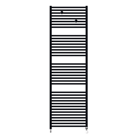 Sèche serviette eau chaude Riva 4, 924 Watts Noir Carbone Raccordement sur collecteur