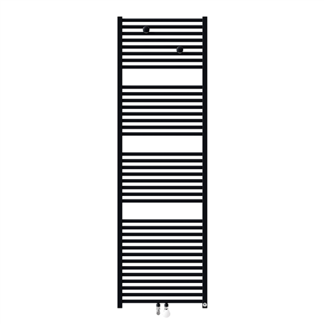 Sèche serviette eau chaude Riva 4, 924 Watts Noir Carbone Raccordement centré