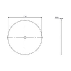 Lot de 5 Couvercles Non DCL pour boîte de centre Ø130 mm