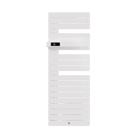Sèche serviette électrique Allure 3 Classique 500 Watts, Mât à gauche Blanc Brillant Intégral