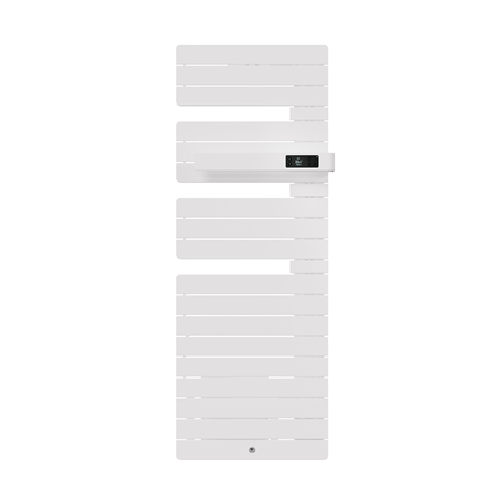 Sèche serviette électrique Allure 3 Classique 500 Watts, Mât à droite Blanc Brillant Intégral