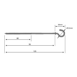 Lot de 10 Pitons L95 mm Blanc
