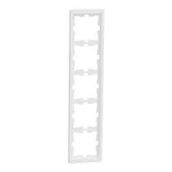 Cadre de finition D-Life MTN4050-6537 blanc nordic mat 5 postes