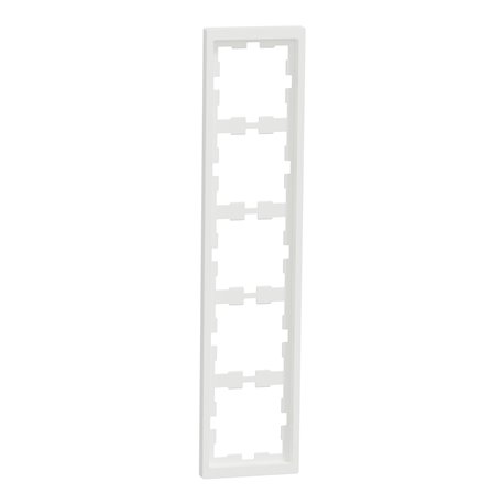 Cadre de finition D-Life MTN4050-6537 blanc nordic mat 5 postes
