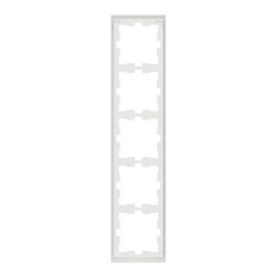 Cadre de finition D-Life MTN4050-6537 blanc nordic mat 5 postes