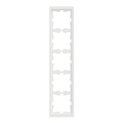 Cadre de finition D-Life MTN4050-6537 blanc nordic mat 5 postes